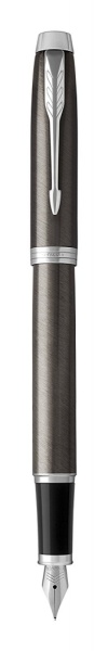 Подарочный набор: Перьевая ручка Parker IM Metal, F221, цвет: Black GT, перо: M и Ежедневник недатированный черный