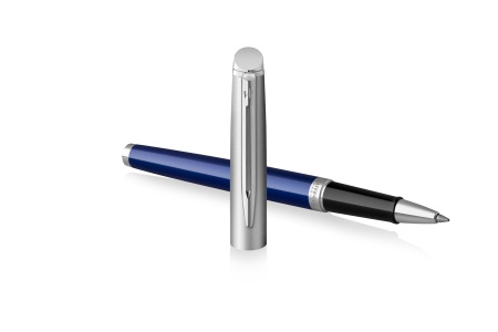 Ручка-роллер Waterman Hemisphere Entry Point Stainless Steel with Blue Lacquer в подарочной упаковке