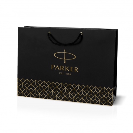 Подарочный набор: Шариковая ручка Parker Jotter Russia Steel GT и Ежедневник недатированный черный золотой срез
