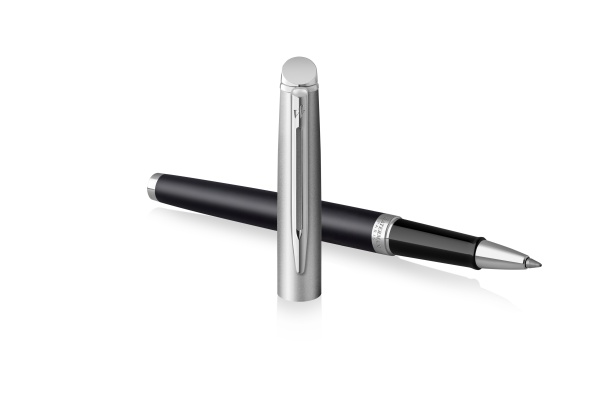 Ручка-роллер Waterman Hemisphere Entry Point Stainless Steel with Black Lacquer в подарочной упаковке