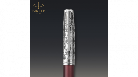 Ручка-роллер Parker Sonnet Premium Refresh RED CT, стержень: F, цвет чернил: black, в подарочной упаковке