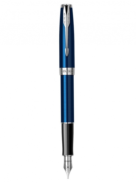 Перьевая ручка Parker Sonnet Blue Subtle CT, перо: F, цвет чернил: black, в подарочной упаковке