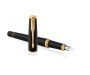 Перьевая ручка Parker Urban Core, (матовый черный лак) Muted Black GT, F309, перо: F, цвет чернил: blue, в подарочной упаковке.