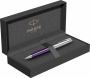 Шариковая ручка Parker Sonnet Essentials Violet SB Steel CT, цвет чернил black, перо: M, в подарочной упаковке.