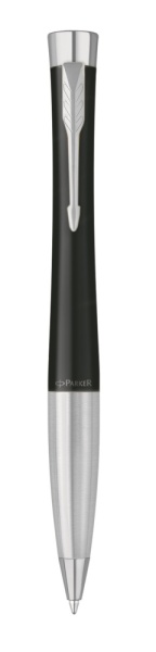 Шариковая ручка Parker Urban (матовый черный лак) Muted Black Chrome Trim, стержень: M, цвет чернил: blue, в подарочной упаковке.