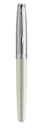 Ручка роллер Waterman  Embleme цвет IVORY CT, цвет чернил: черный