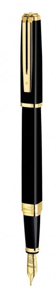 Перьевая ручка Waterman Exception, цвет: Slim Black GT, перо: F/M