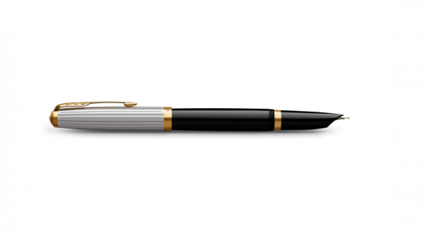 Перьевая ручка Parker 51 Premium Black GT, перо: M/F, чернила: Black,Blue, в подарочной упаковке.