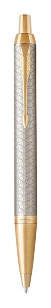 Подарочный набор:Шариковая ручка Parker IM Premium Warm Silver (grey) GT и Ежедневник недатированный А5 черный