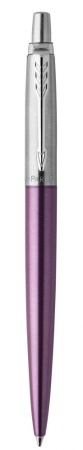 Подарочный набор: Шариковая ручка Parker Jotter Essential, Victoria Violet CT и Ежедневник недатир., серебр. срез, фиолетовый