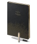 Подарочный набор: Ручка перьевая Parker Jotter Stainless Steel GT, Mblue и Ежедневник  недатированный, чёрный