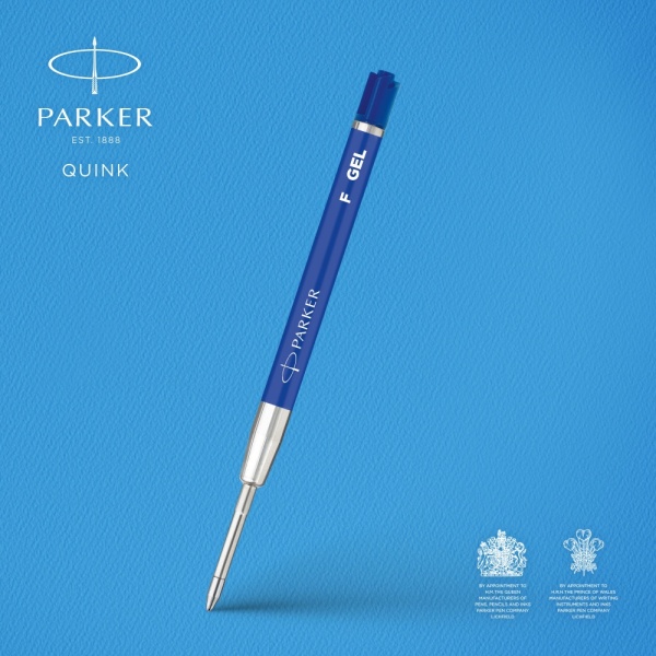 Гелевые стержени Parker "Gel Ball Point", цвет Blue, толщина линии F (0.5), в блистере 2 шт.
