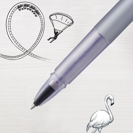 Ручка-роллер Parker Vector XL Silver Blue CT, цвет чернил black, стержень: F, в подарочной упаковке.