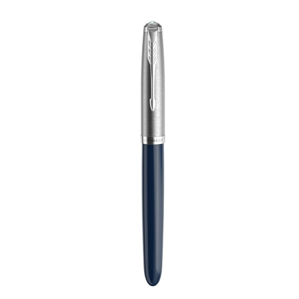 Перьевая ручка Parker 51 CORE MIDNIGHT BLUE CT, перо: F, цвет чернил: black/blue в подарочной упаковке.