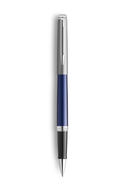 Ручка-роллер Waterman Hemisphere Entry Point Stainless Steel with Blue Lacquer в подарочной упаковке