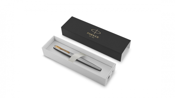 Ручка перьевая Parker Jotter Stainless Steel GT, Mblue