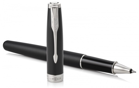 Ручка роллер Parker Sonnet  Matte Black CT, стержень: F, цвет чернил: black, в подарочной упаковке