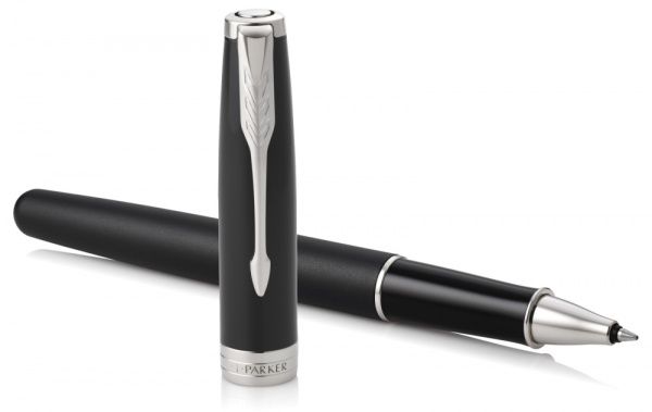 Ручка роллер Parker Sonnet  Matte Black CT, стержень: F, цвет чернил: black, в подарочной упаковке