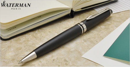 Шариковая ручка Waterman Expert 3, цвет: MattBlack CT, стержень: Mblue