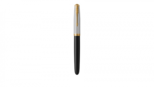 Перьевая ручка Parker 51 Premium Black GT, перо: M/F, чернила: Black,Blue, в подарочной упаковке.