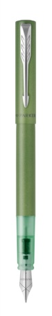Перьевая ручка Parker Vector XL Green CT, цвет чернил blue, перо: F, в подарочной упаковке.