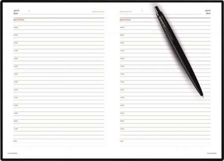 Подарочный набор: Шариковая ручка Parker  Jotter XL SE20 Monochrome в подарочной упаковке, цвет: Black, стержень: Mblue и Ежедневник красный недатиров