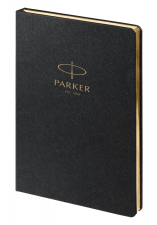 Ежедневник недатированный, черный c нанесением Logo Parker