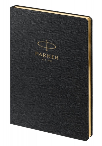 Ежедневник недатированный, черный c нанесением Logo Parker