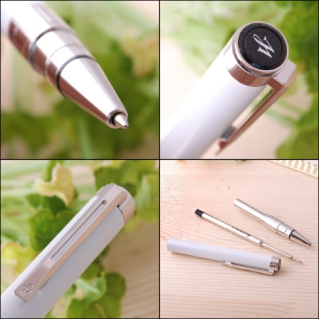Подарочный набор Шариковая ручка Waterman Perspective, цвет: White CT, стержень: Mblue с чехлом на молнии