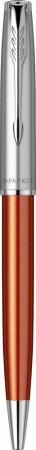 Шариковая ручка Parker Sonnet Essentials Orange SB Steel CT, цвет чернил black, перо: M, в подарочной упаковке.