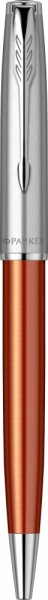 Шариковая ручка Parker Sonnet Essentials Orange SB Steel CT, цвет чернил black, перо: M, в подарочной упаковке.
