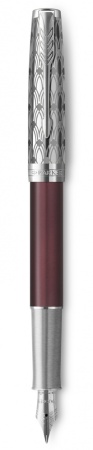Перьевая ручка Parker Sonnet Premium Refresh RED CT, перо 18K, толщина F, цвет чернил black, в подарочной упаковке