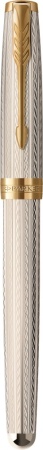 Перьевая ручка Parker Sonnet Silver Mistral GT, перо: M, цвет чернил: black, в подарочной упаковке