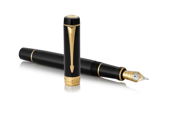 Перьевая ручка Parker Duofold Classic Centennial, Black GT, перо: F