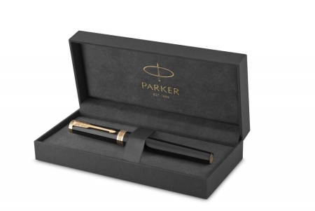 Ручка перьевая Parker "Ingenuity Black GT" перо: F, цвет чернил: blue/black, в подарочной упаковке.