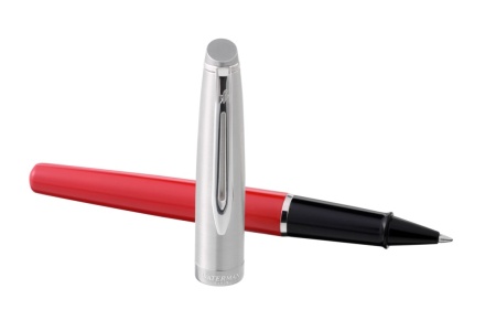 Ручка роллер Waterman  Embleme цвет RED CT, цвет чернил: черный