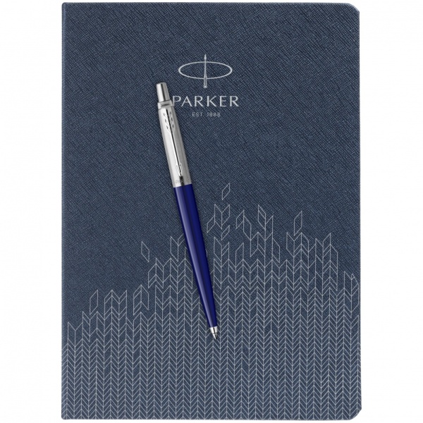 Подарочный набор: Шариковая ручка Parker Jotter K60 и Ежедневник недатированный, синий