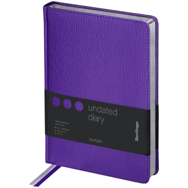 Подарочный набор: Шариковая ручка Parker Jotter Essential, Victoria Violet CT и Ежедневник недатир., серебр. срез, фиолетовый
