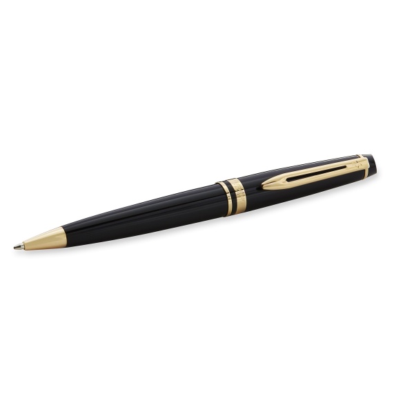 Шариковая ручка Waterman Expert, цвет: Black Laque GT, стержень: Mblue