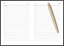 Подарочный набор: Шариковая ручка Parker Jotter Russia Steel GT и Ежедневник недатированный золотистый золотой срез