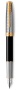 Перьевая ручка Parker Sonnet Premium Refresh BLACK GT, перо 18K, перо: F, цвет чернил black, в подарочной упаковке
