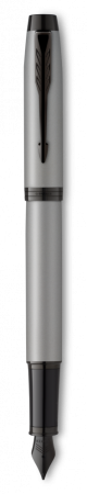 Перьевая ручка Parker IM Achromatic, Grey BT, перо: F, цвет чернил: blue, в подарочной упаковке.