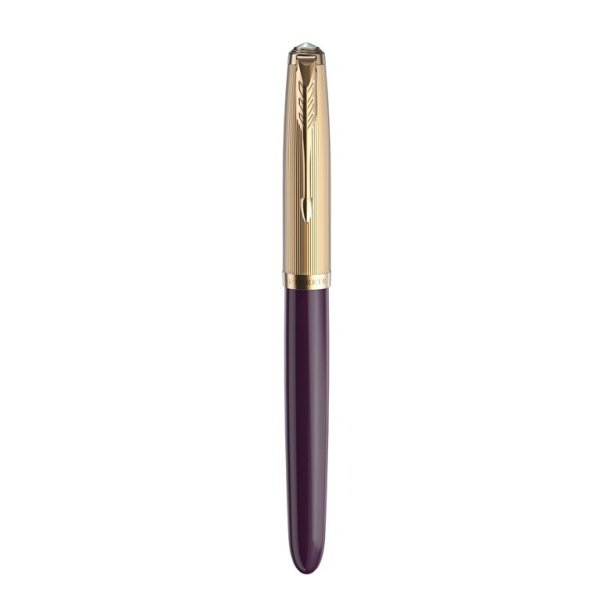 Перьевая ручка Parker 51 DELUXE PLUM GT, перо: F, цвет чернил: black, в подарочной упаковке.