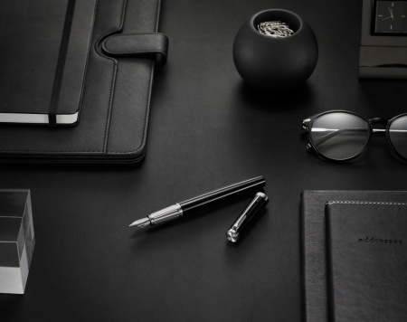 Ручка перьевая Parker "Ingenuity Black CT" перо: F, цвет чернил: blue/black, в подарочной упаковке.