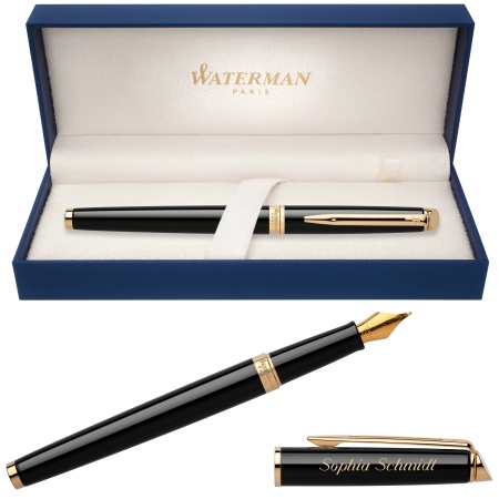 Перьевая ручка Waterman Hemisphere, цвет: Mars Black/GT, перо: F