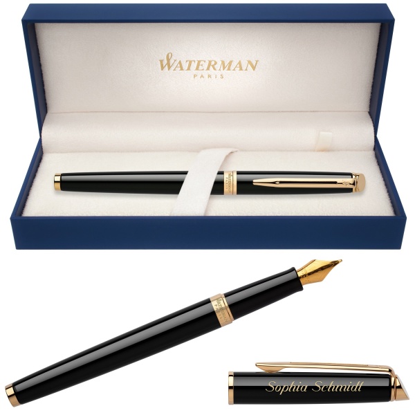 Перьевая ручка Waterman Hemisphere, цвет: Mars Black/GT, перо: F