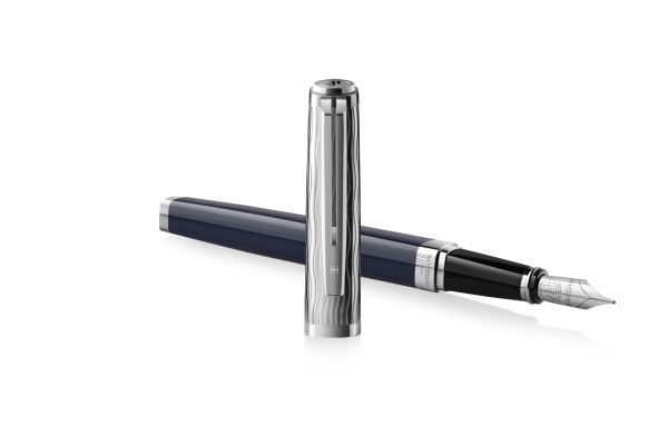 Перьевая ручка Waterman "Exception SE Deluxe Blue CT" синяя, перо:M , в подарочной упаковке.