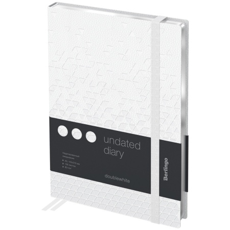 Подарочный набор:  Шариковая ручка Parker Jotter Essential, St. Steel СT и Ежедневник недатированный серебряный срез, белый.