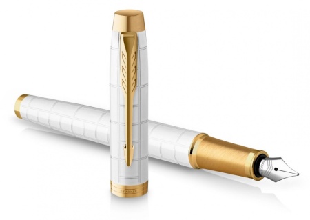 Перьевая ручка Parker IM Premium F318  Pearl GT,перо: F, цвет чернил: blue, в подарочной упаковке.