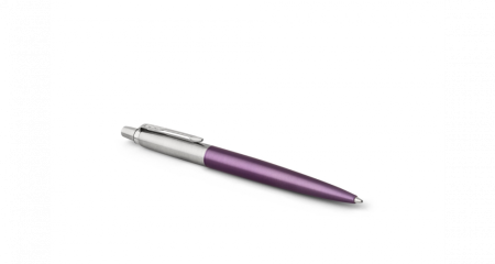 Подарочный набор: Шариковая ручка Parker Jotter Essential, Victoria Violet CT и Ежедневник недатир., серебр. срез, фиолетовый